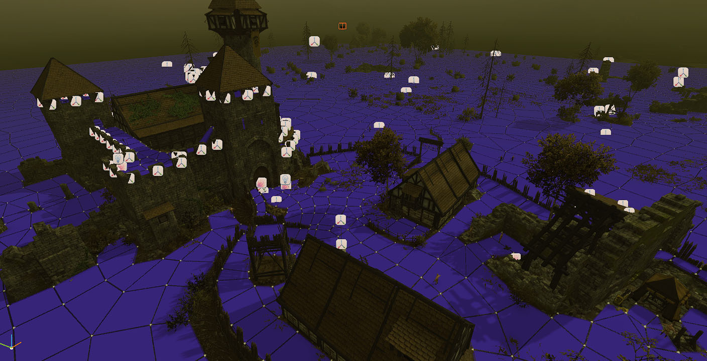 Configured navigation mesh