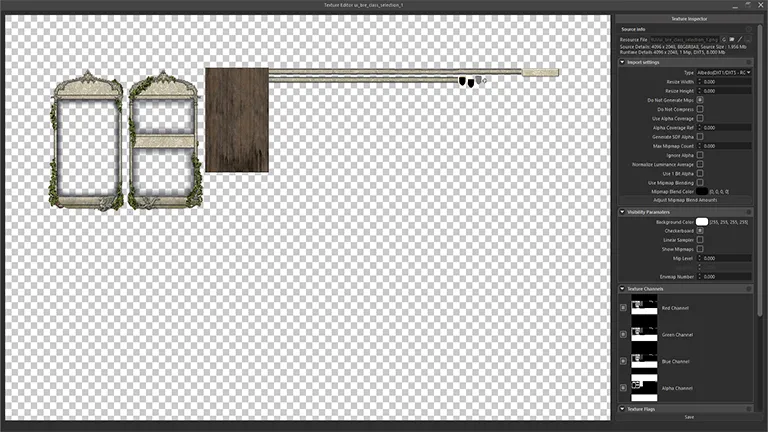 Selection screen spritesheet